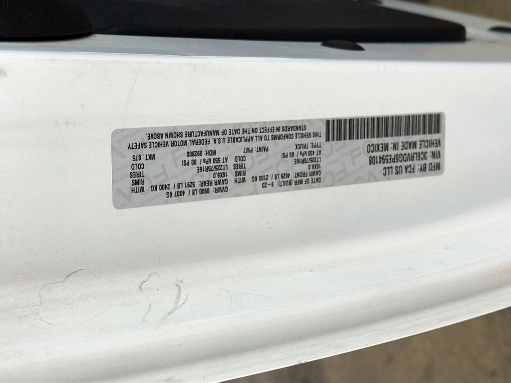 2023 RAM ProMaster Cargo Van NA
