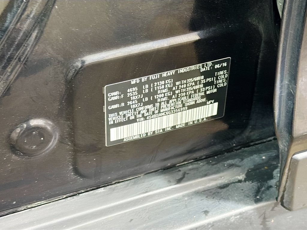 2016 Subaru Outback 2.5i Limited