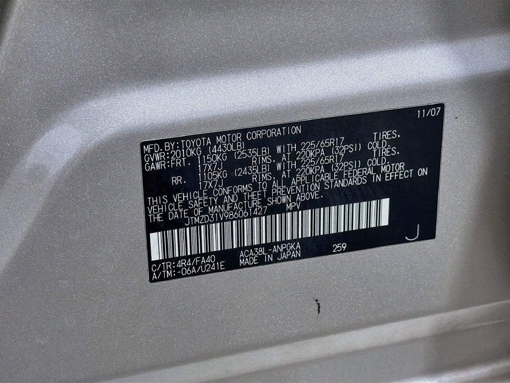 2008 Toyota RAV4 Ltd