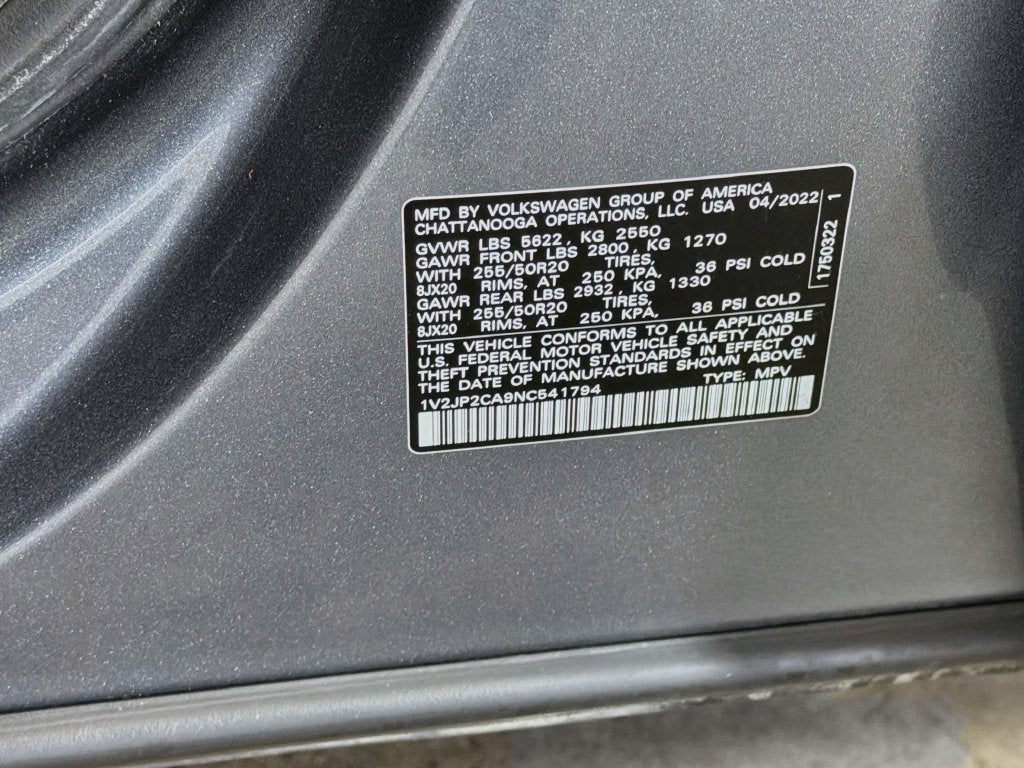 2022 Volkswagen Atlas 2.0T SE w/Technology